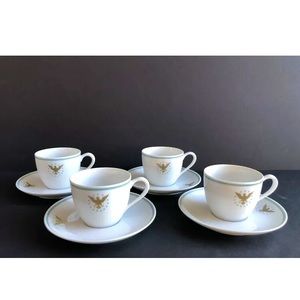 (4) Vintage Pan Am Noritake "President" Pattern Eagle Stars Demi Cups & …